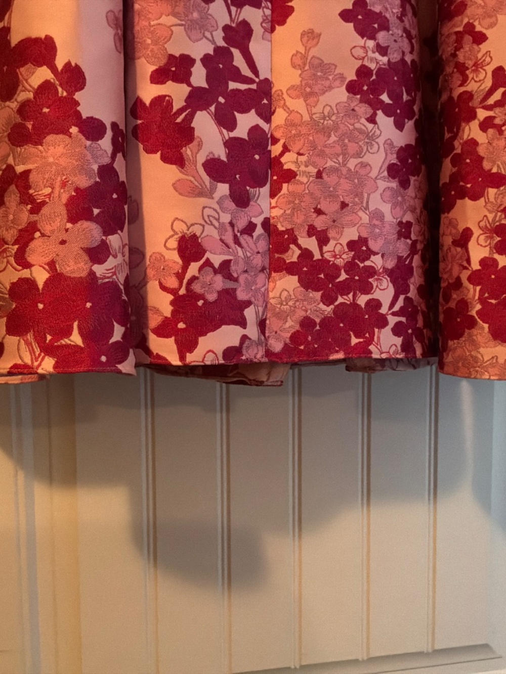 Adrianna Papell Pink Floral Off Shoulder Gown - Picture 8 of 12
